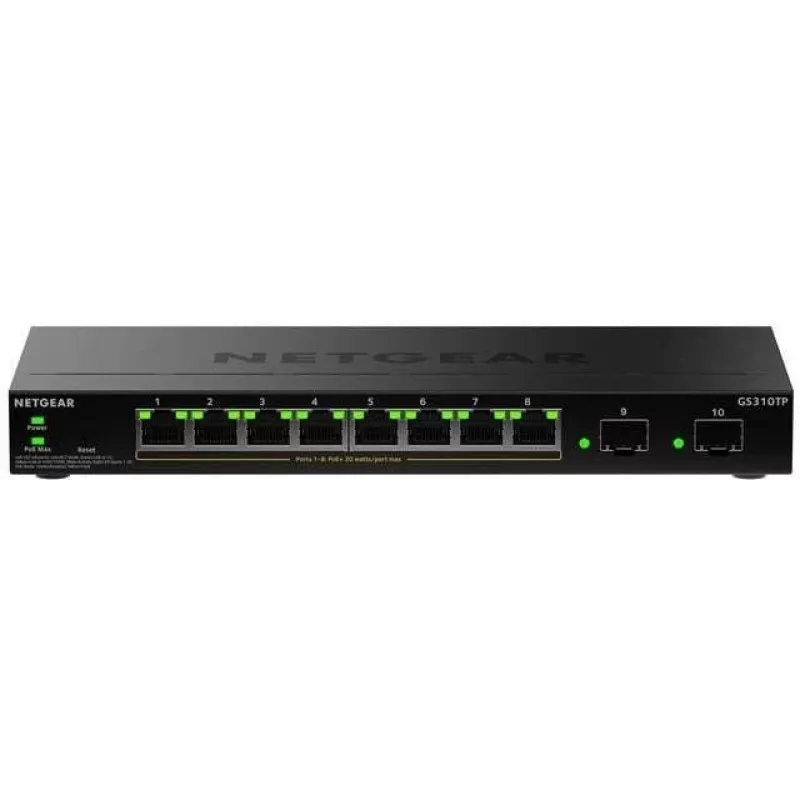 NETGEAR GS310TPv2 Managed L2/L3 Gigabit Ethernet (10/100/1000) Power over Ethernet (PoE) desktop zwart