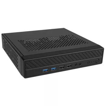 Akasa Cypher MX3 - mini-tower - pc - SGCC - zwart - Thin Mini-ITX - harde schijf - voeding (A-ITX38U3-M1B)