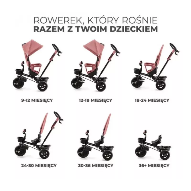 Driewieler AVEO ROSÉ ROZE