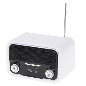 Draagbare radio Adler AD 1185 – FM, Bluetooth 4.0, MP3, SD-kaart, AUX, 1800 mAh accu, lcd-display, micro-USB-laden