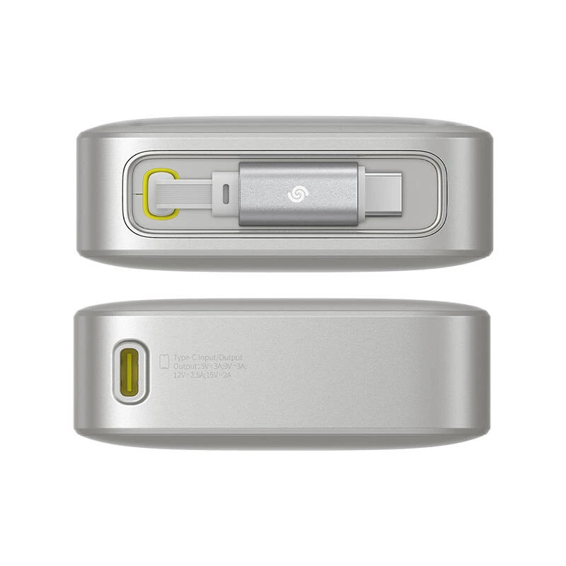 Powerbank Baseus OS Free2Pull 10000mAh 30W +kabel (grijs)
