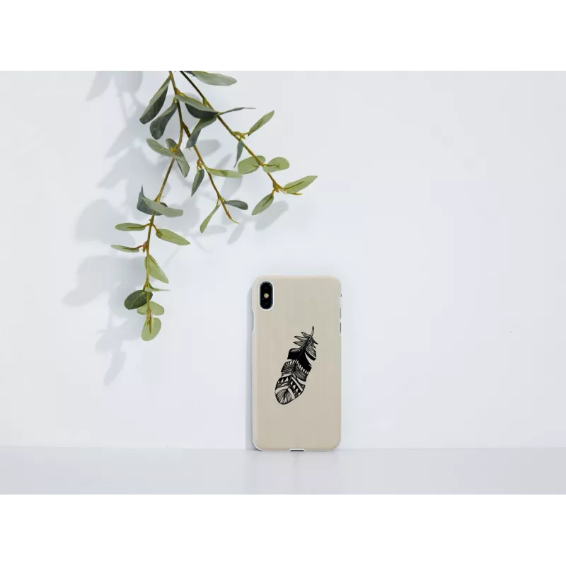 Smartphonehoes man and wood voor iPhone XS Max – Indian wit