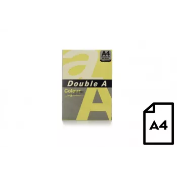 Kleurenpapier Double A, 80 g, A4, 500 vel, butter