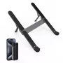 Opvouwbare compacte mini-laptopstandaard SODI — grijs, draagbare verstelbare notebook-riser