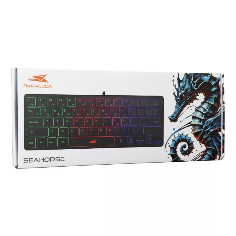 Mechanisch toetsenbord Baracuda Seahorse zwart SEAHORSE-B duurzaam licht