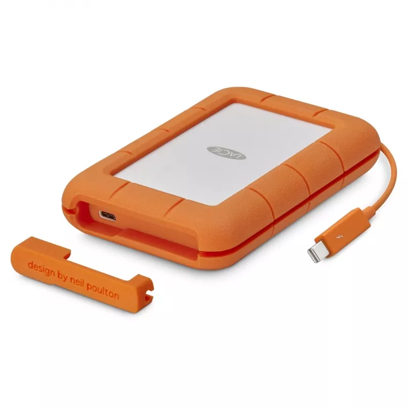 LaCie Rugged USB-C externe harde schijf 5 TB USB Type-C 3.2 Gen 1 (3.1 Gen 1) grijs geel