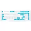 Ducky keycap set, PBT, ISO (DE) - wit/blauw