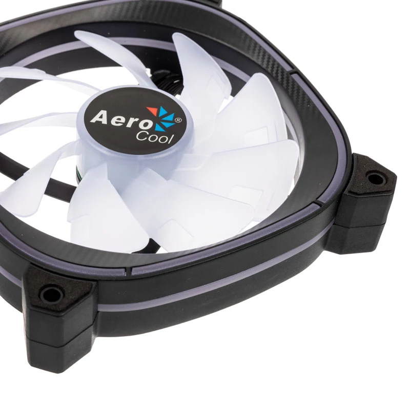 AEROCOOL 120mm Astro 12F ARGB LED behuizingsventilator — 120mm, ARGB-verlichting, 3-pin stroomaansluiting