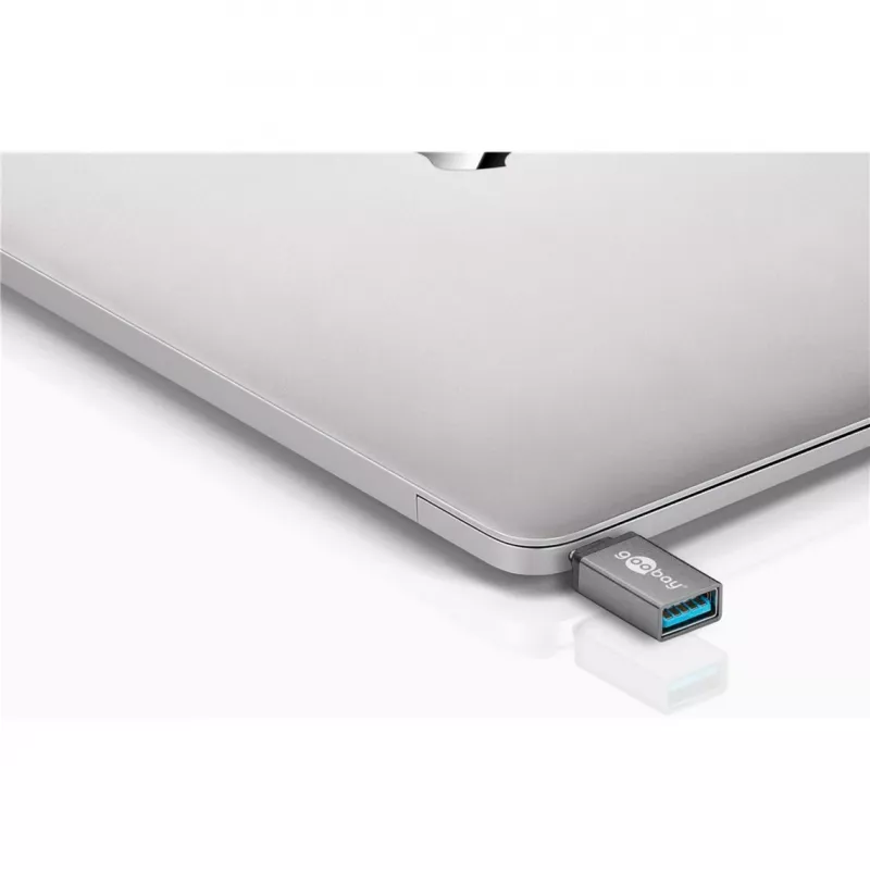Wentronic Goobay USB-C™-adapter - USB 3.0 A-bus, grijs - voor verbinding tussen USB-C™- en USB-A-apparaten (56621)