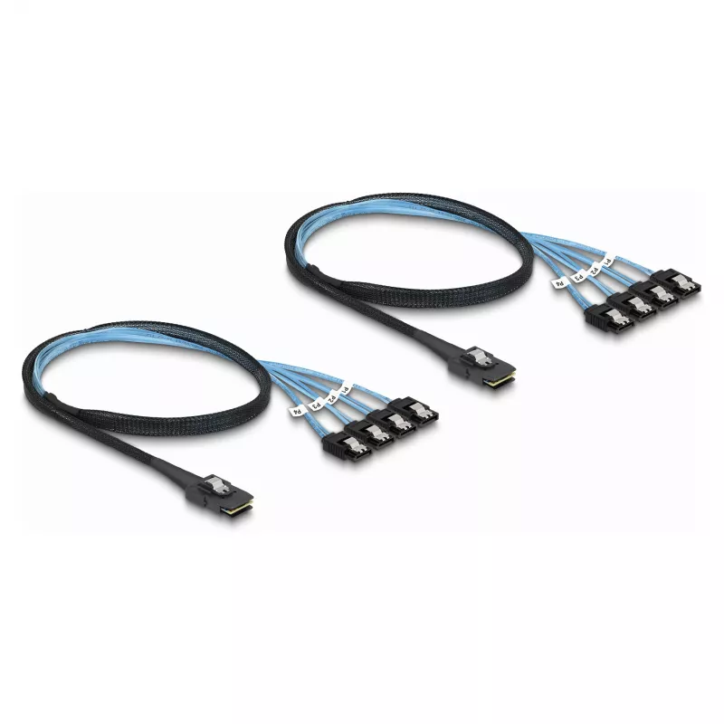DeLOCK converter M.2 2280 Key B+M stekker naar 8 x SATA