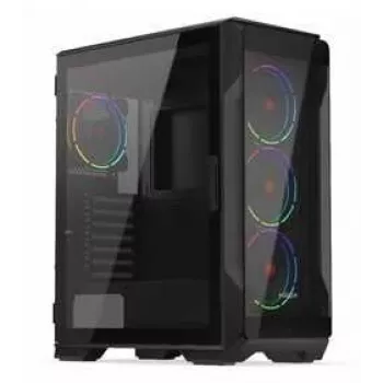 PC-behuizing KRUX HEKO KRXD001 ATX mid tower, gehard glas, RGB, ondersteunt ATX, GPU tot 34 cm, CPU-koeler 165 mm