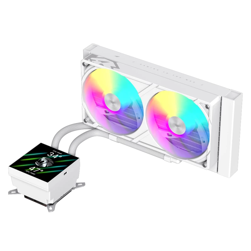 Gamemax CPU-vloeistofkoeler | GLACIER 240 LCD WH | Intel, AMD