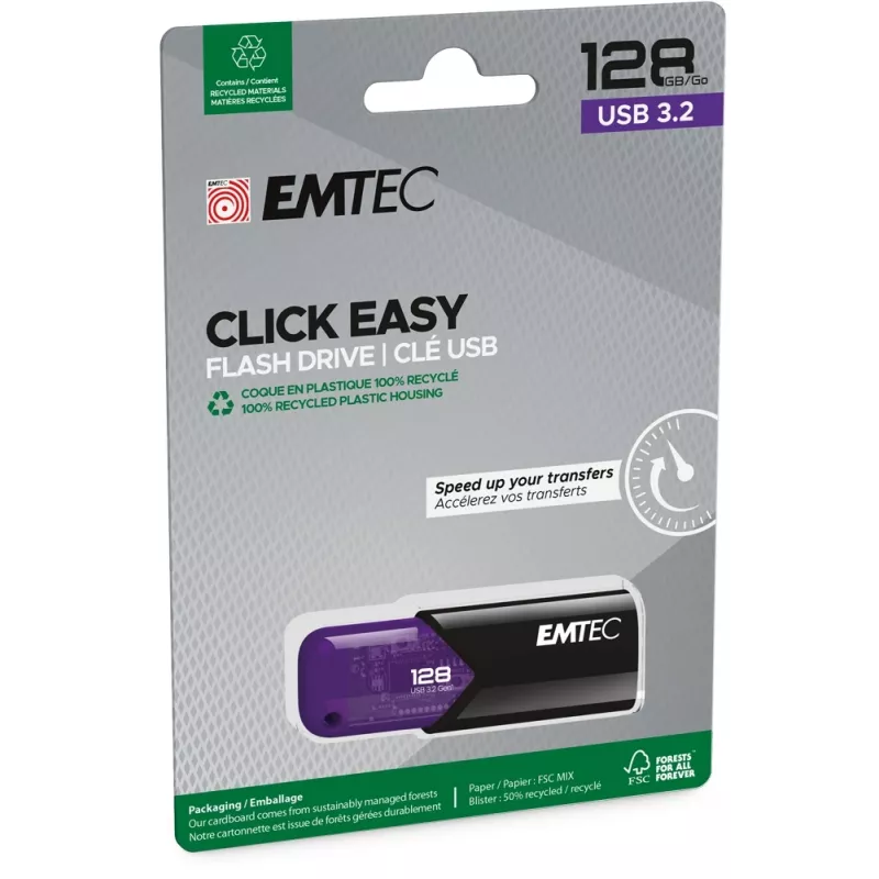 USB-flashstation Emtec 128 GB USB Type-A 3.2 Gen 1 Click Easy