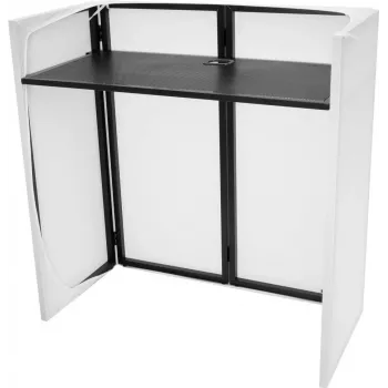 DJ-standaard Omnitronic Compact Mobile 32000025 met hoes, draagbaar opvouwbaar workstation voor controllers en laptop