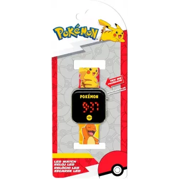 Kids Euroswan armbandhorloge LED Pokémon POK4435 — digitaal LED-kinderhorloge met karakterdesign