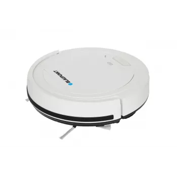 Robotstofzuiger BLAUPUNKT RVC201 — rond, wit, zakloze stofbak van 0,5 liter, 55 minuten looptijd