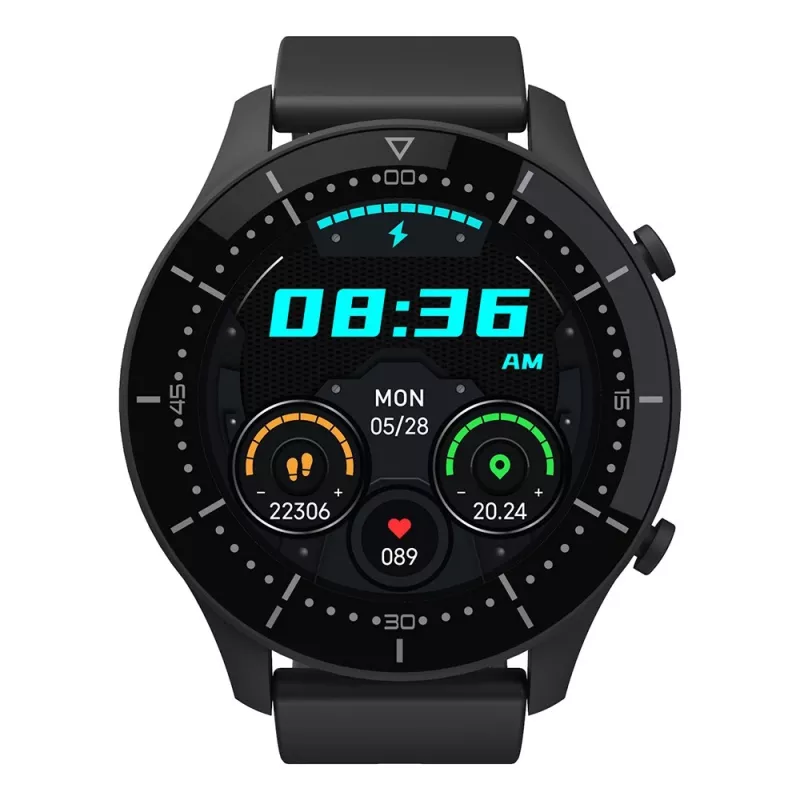 Smartwatch MEDIA-TECH MT870 — 1,3 inch (3,3 cm) IPS-touchscreen, 51 mm behuizing, Bluetooth, zwart