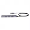 USB-hub Unitek H1208CGY01 — 4-poorts USB 3.0 (5 Gbit/s), achterwaarts compatibel met USB 2.0, aluminium