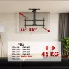 Plafond-TV-beugel MACLEAN MC-109 T VESA 800x400 voor 43–86 inch beeldschermen, max. belasting 45 kg