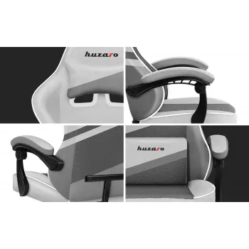 Gamestoel - Huzaro Force 4.4 wit Mesh