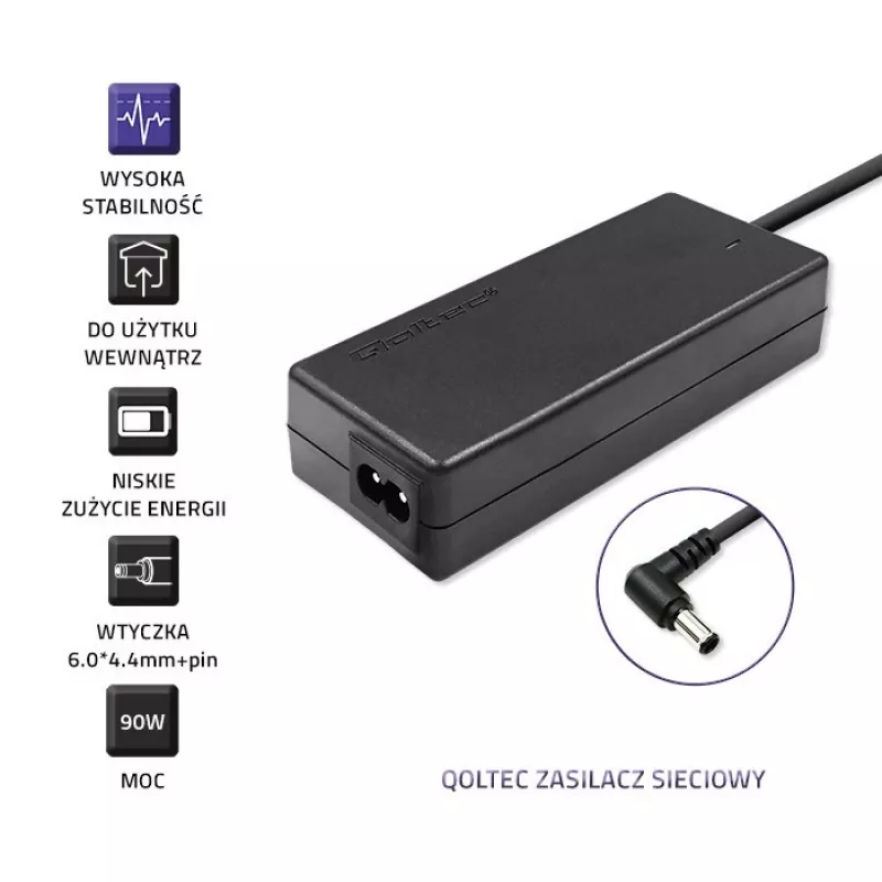 Qoltec 50088.90W voeding binnenshuis zwart