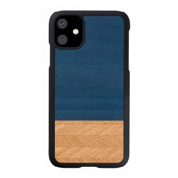 Smartphonehoesje man and wood voor iPhone 11 – beschermhoes in denim-zwart