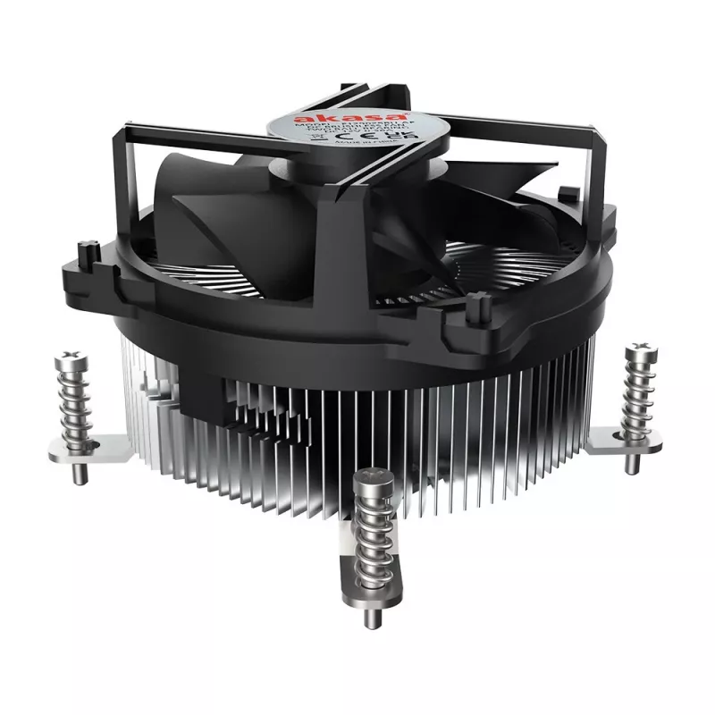 Akasa Intel LGA1700 processor hybride koeler 9 cm aluminium, zwart 1 stk.