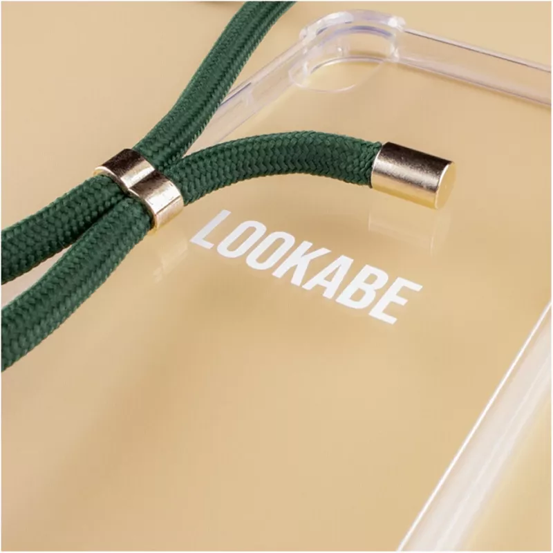 Telefoonhanger-hoesje Lookabe voor iPhone 7/8 Plus — goud met groen bandje