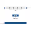 Hyper HyperDrive Flex 4-poorts USB-C-hub, wit/blauw | HD5201BUGL