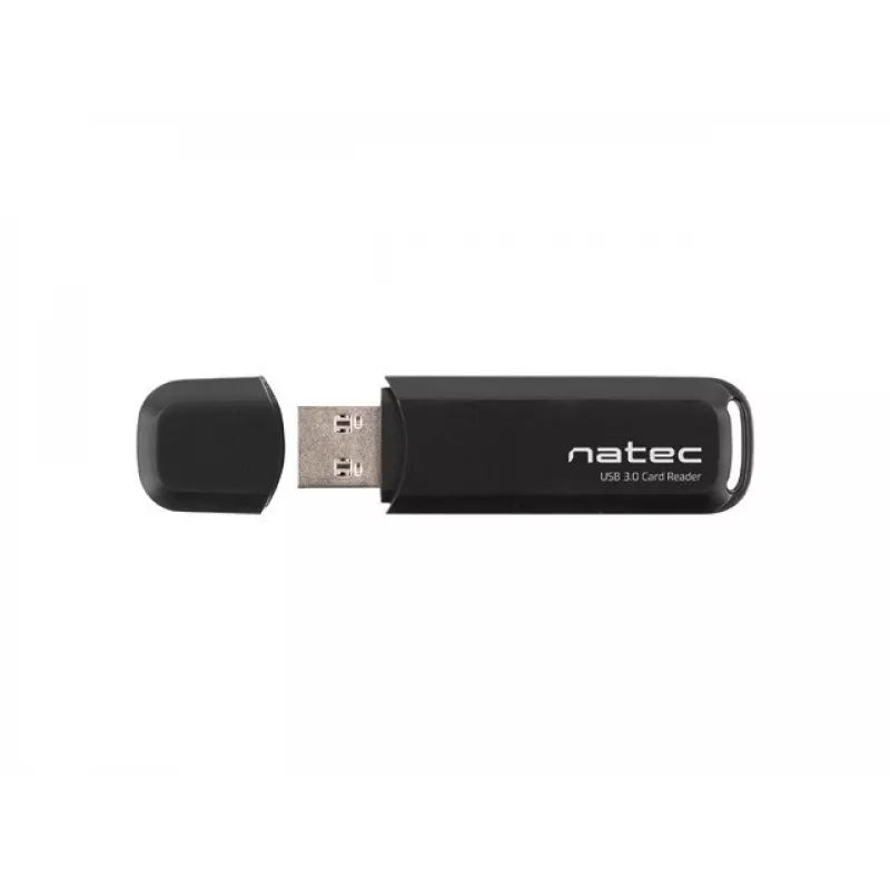 Kaartlezer NATEC Scarab 2 USB 3.2 Gen 1 Type-A — microSD-/SD-ondersteuning, 5000 Mbit/s, zwart