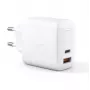 Wandlader Aukey PA-B3 wit GaN 65W USB-C / USB-A snellader