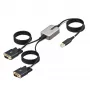 StarTech.com 13ft (4m) 2-poorts USB-naar-serieel adapterkabel, verwisselbare DB9 schroeven/moeren, COM-behoud, USB-A naar DB9 RS232, FTDI, Level-4 ESD-bescherming, Windows/macOS/ChromeOS/Linux – robuuste TPE-constructie