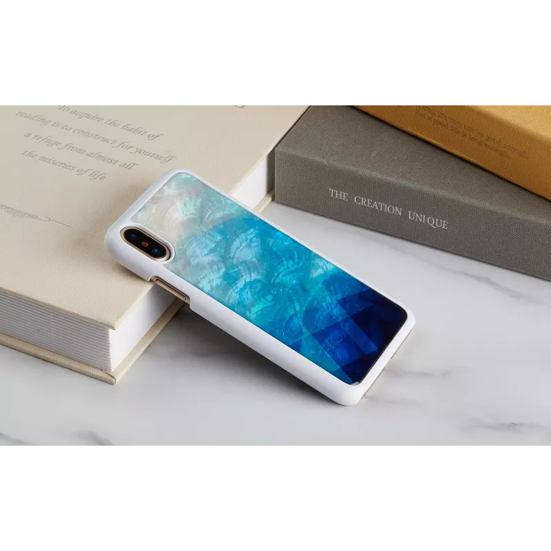 Smartphonehoesje iKins voor iPhone XS/S blue lake white