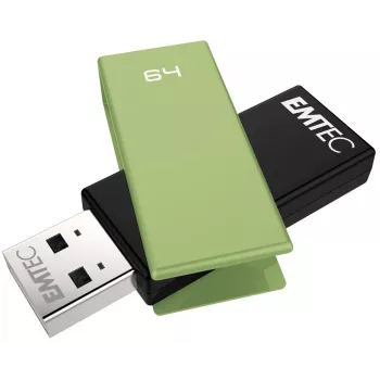 USB-stick Emtec C350 Brick 64 GB USB Type-A zwart groen