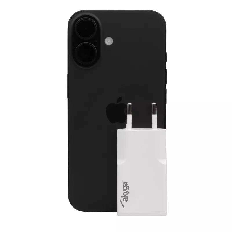 Wandlader Akyga AK-CH-27 30W USB-C USB-A PD GaN 5-20V / 1.5-3A wit