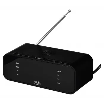 Wekker met radio, alarm en draadloze oplader Adler AD 1192B