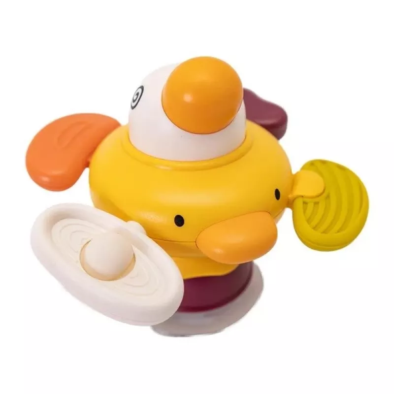 Pluche interactieve sensorische eend Ascato 122946 — zachte textuur, kleurrijk design