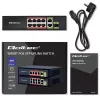 Ethernet switch QOLTEC 52297 PoE RJ45 met PoE-uplink en SFP-poort
