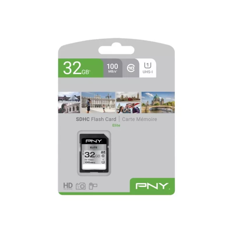 Flashgeheugen PNY 32 GB SDHC UHS-I Class 10 P-SD32GU1100EL-GE