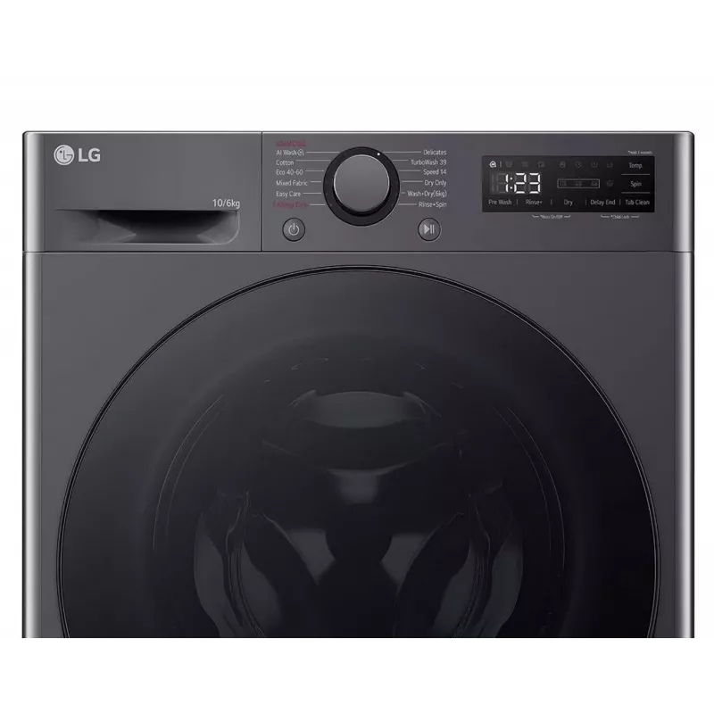 LG F4DR510S2M wasmachine met droger 10 kg / 6 kg 1400 t/min zwart
