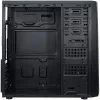Behuizing INTER-TECH B-42 Black Midi Tower, ATX, 2xUSB2.0, Blue LED strip, PSU optional