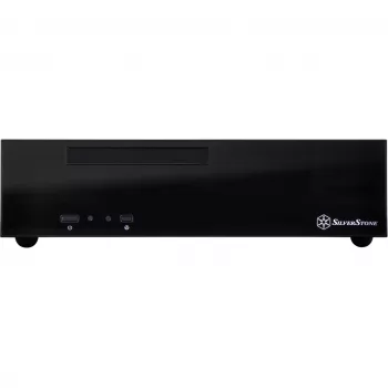SilverStone MILO ML09 - desktop - Mini-ITX - zonder voeding (SFX12V) - zwart - USB/audio (SST-ML09B)