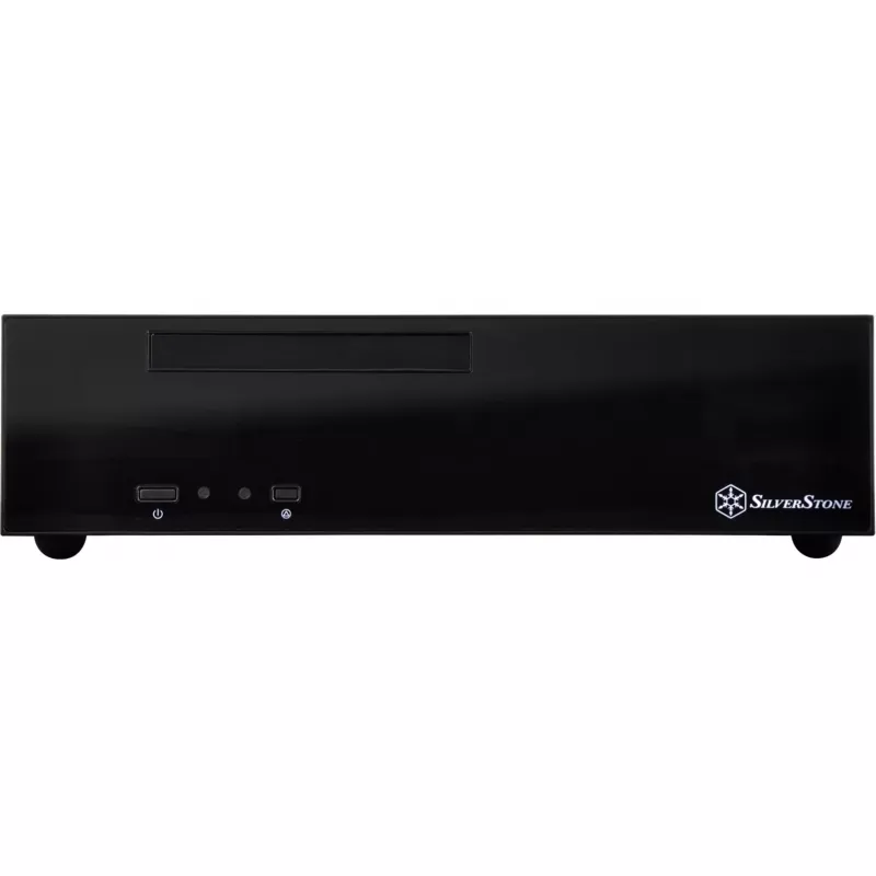 SilverStone MILO ML09 - desktop - Mini-ITX - zonder voeding (SFX12V) - zwart - USB/audio (SST-ML09B)