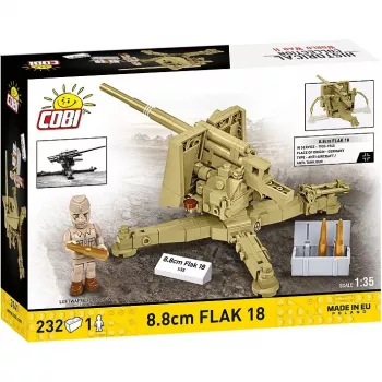 Cobi bouwstenen modelbouwpakket 8,8 cm Flak 18 – 232 onderdelen, schaal 1:35