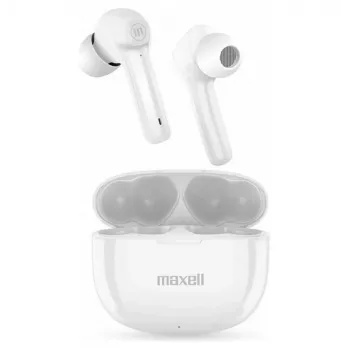 Maxell Dynamic+ draadloze koptelefoon met oplaadcase Bluetooth wit