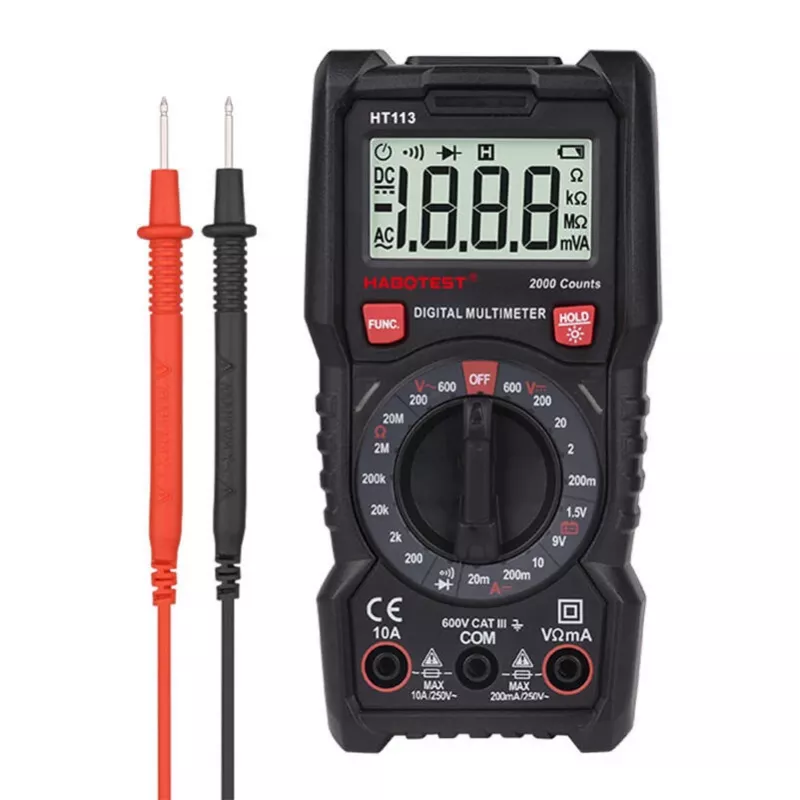 Digitale multimeter Habotest HT113 – AC/DC-spannings- en stroommeting