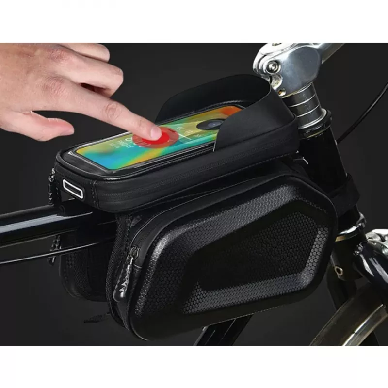 Extralink fietstas, waterdichte frametas met telefoonhoesje