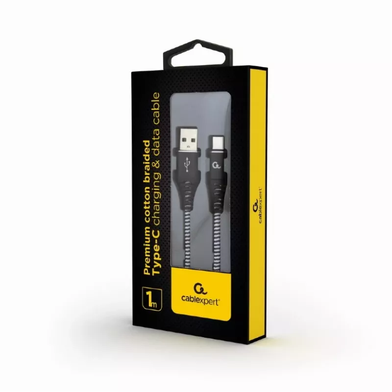 KABEL USB-C NAAR USB2 1M BLK/WHT/CC-USB2B-AMCM-1M-BW GEMBIRD