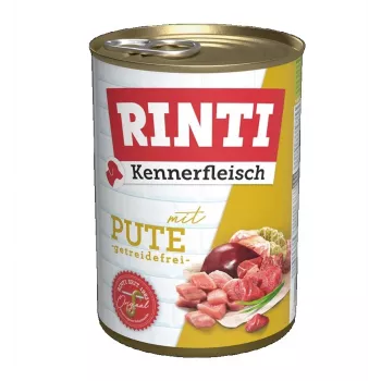 RINTI Kennerfleisch kalkoen - natvoer voor honden - 400g