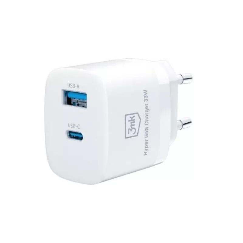 Oplader 33W GaN PD 1xUSB-A+1xUSB-A
